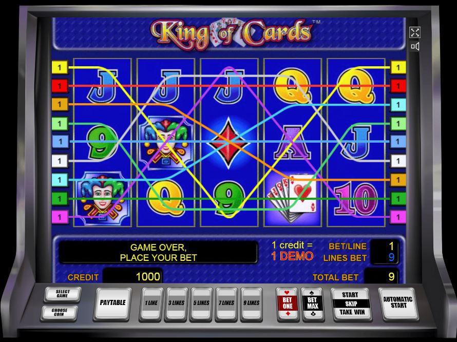Играть в игровой автомат King of Cards Король карт.