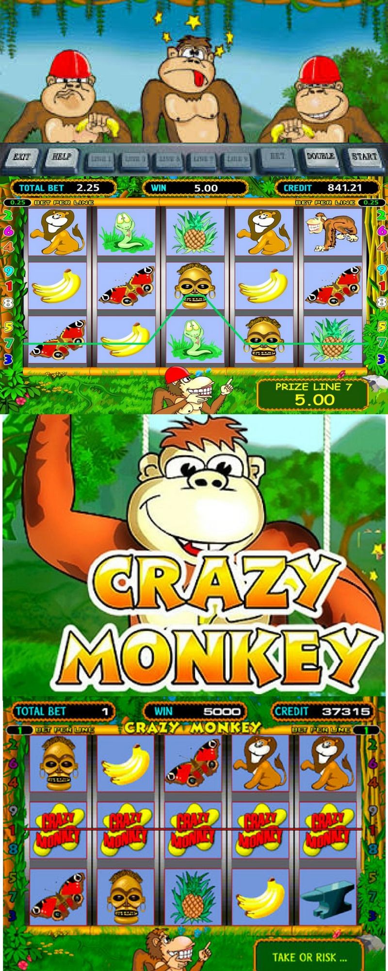 Автомат Обезьянки Crazy Monkey играть бесплатно
