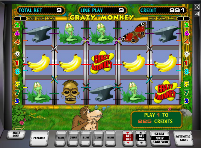 Как выиграть в игровой автомат Crazy Monkey Обезьянки деньги