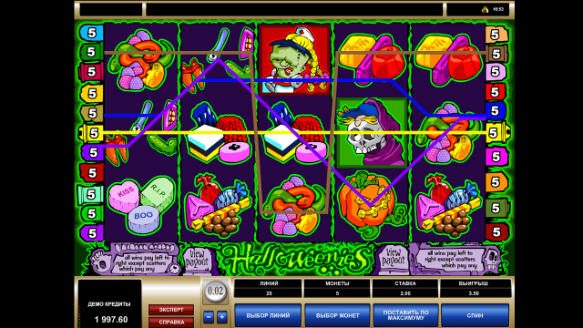 Играть онлайн в игровые автоматы Halloweenies Хэллоуин