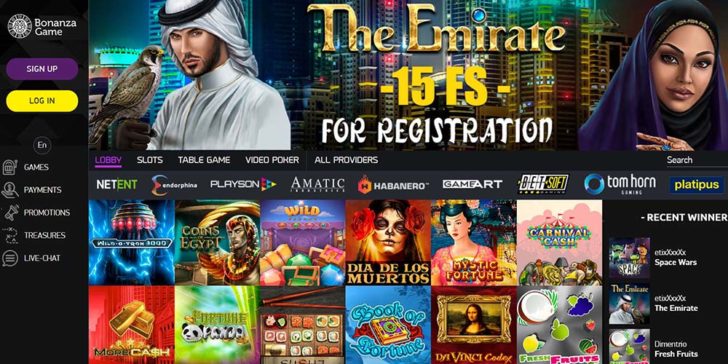Bonanza Casino обзор игрового слота, бонусы, как играть.