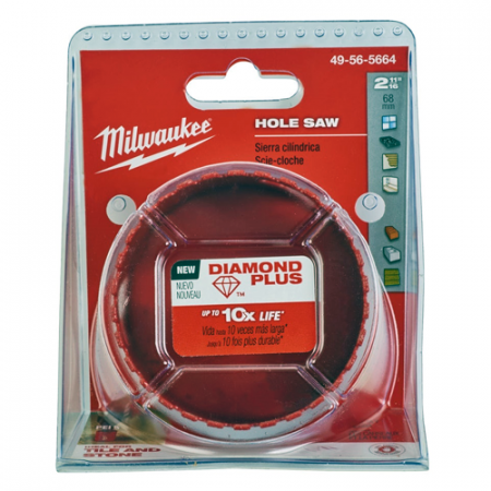 Коронка алмазная Milwaukee Diamond Plus 68 мм 5/8