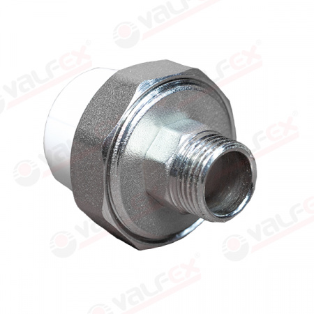 Муфта разъемная с НР никелированная 63*2 Valfex (16/2)