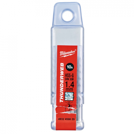 Сверло по металлу Milwaukee Thunderweb HSS-G 1.4 x 40 мм (10шт) 4932459829