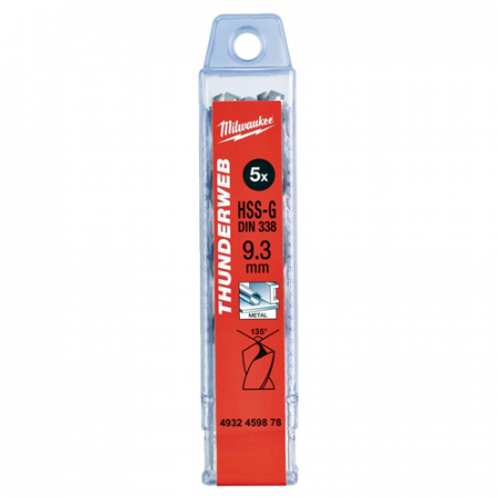 Сверло по металлу Milwaukee Thunderweb HSS-G 9.3 x 125 мм (5шт) 4932459878