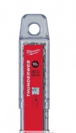 Сверло по металлу Milwaukee Thunderweb HSS-G DIN338 4.2 X 75 мм (10шт) 4932352385 Спеццена